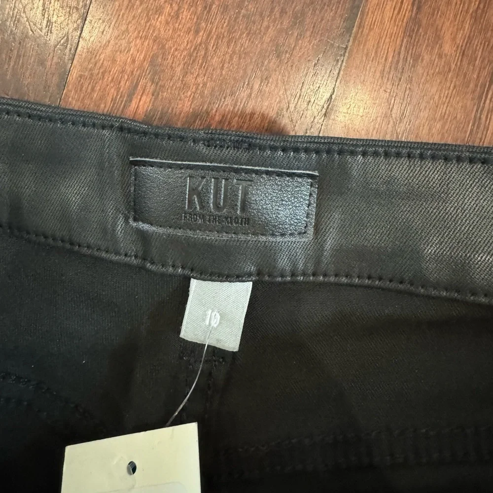Kut From The Kloth Meg Coated High Rise Wide Leg Jeans Size 10 NWT - Picture 5 of 6